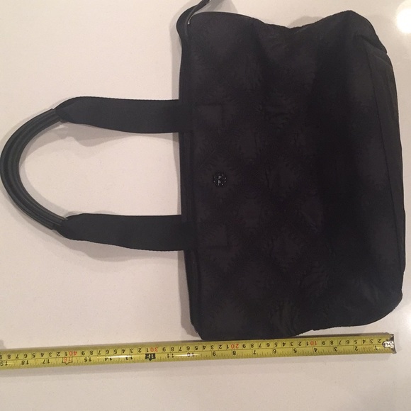 Tory Burch small black flame quilt tote - Picture 7 of 8